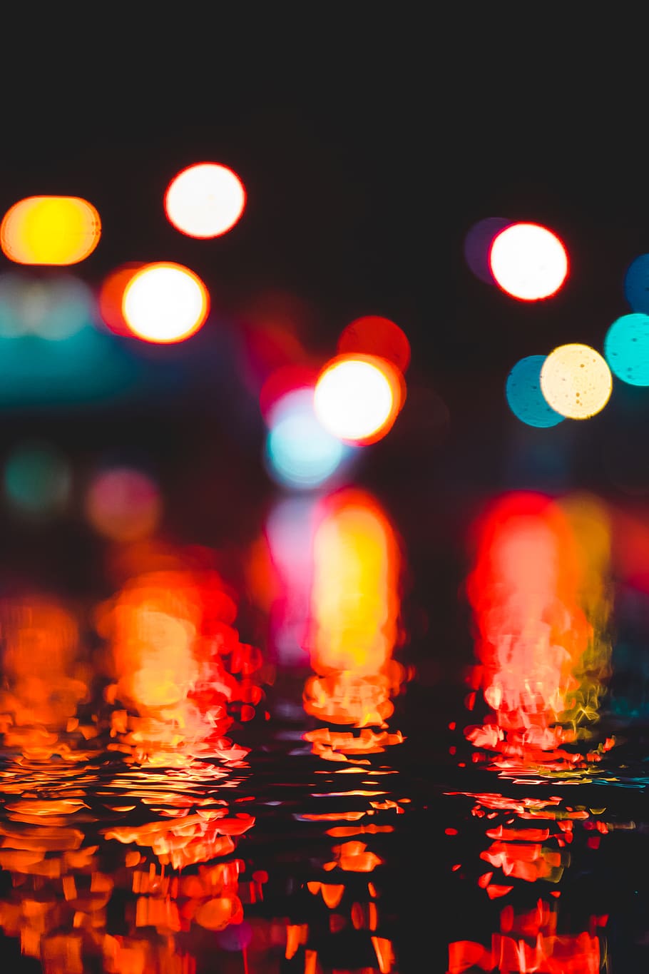 bokeh, rain, raindrop, water, lights, citylights, wet, water droplet HD wallpaper