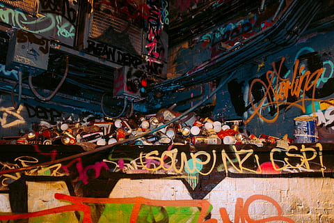 multicolored graffiti, art, mural, painting, arcade game machine HD wallpaper