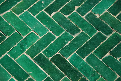 tiles, green, diagonal, design, geometric, mosaic, color, texture HD wallpaper