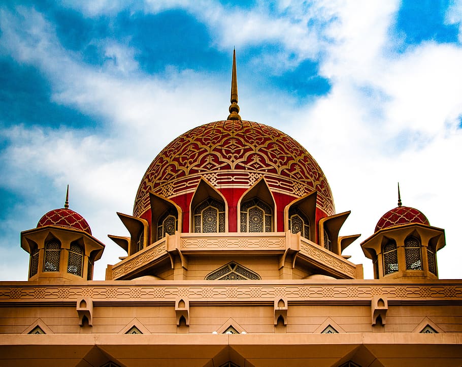 View of Temple Against Cloudy Sky, architecture, art, beautiful HD wallpaper