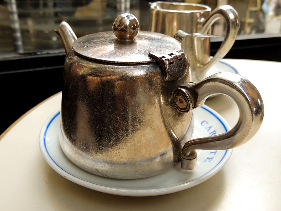 teapot, kitchen, retro, antique, container, vintage, old, tin-lead HD wallpaper