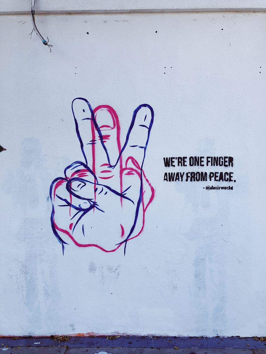 white and black illustration, message, city, urban, melrose, graffiti HD wallpaper