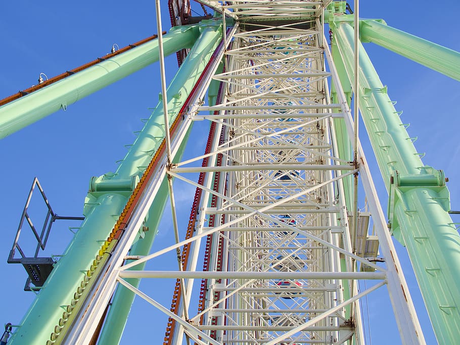 belgium, antwerp, sky, amusement park ride, built structure HD wallpaper