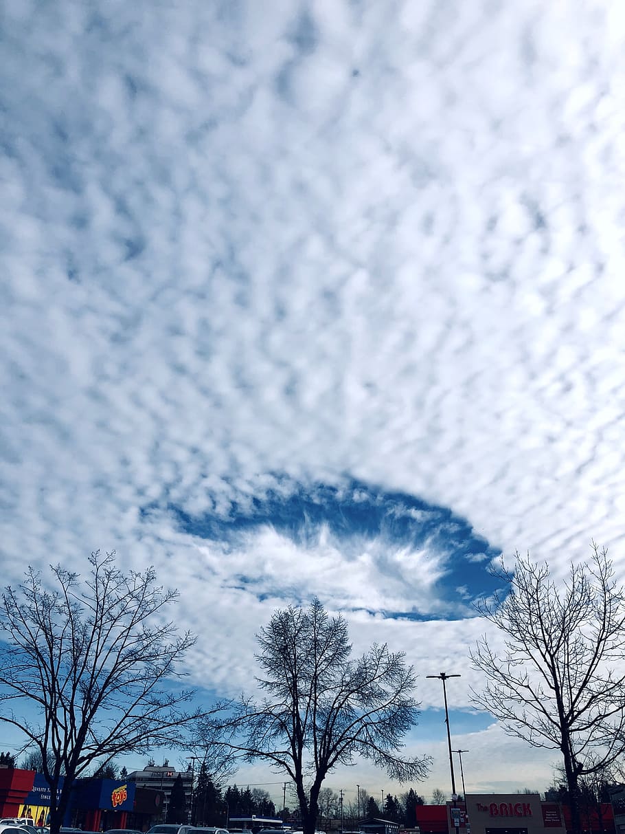 cloudy, clouds, eye, shape, coquitlam, british columbia, canada HD wallpaper