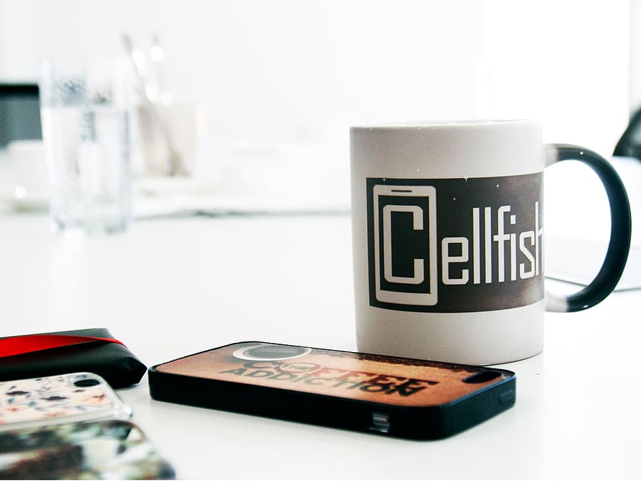 celfish, cup, white, color, classic, coffee, case, phone, addict, HD wallpaper