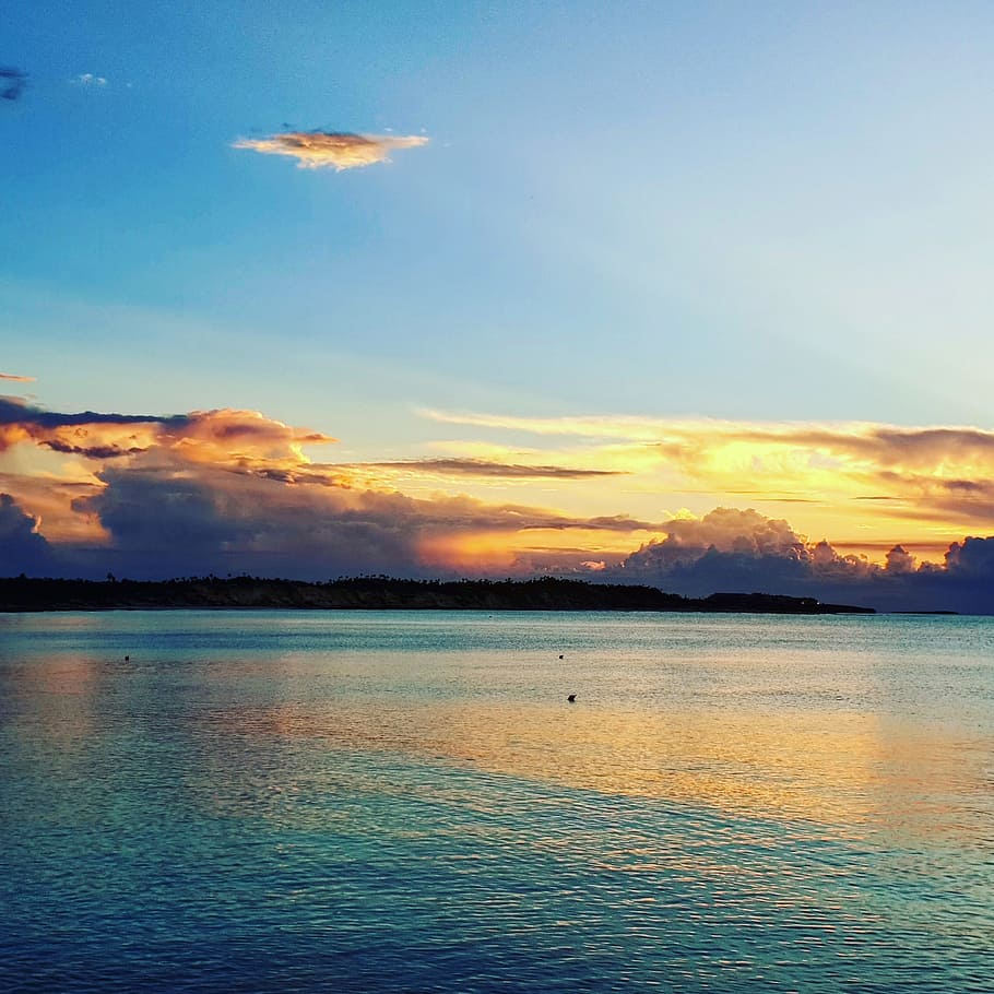 sunset, sea, sky, beautiful, water, scenics - nature, beauty in nature HD wallpaper