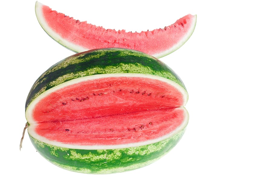 watermelon, slice, isolated, dessert, white, dietfood, sweetfood HD wallpaper