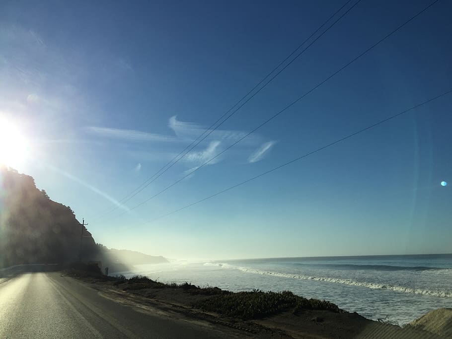 ocean, coast, mist, waves, sky, nature, beauty in nature, scenics - nature HD wallpaper