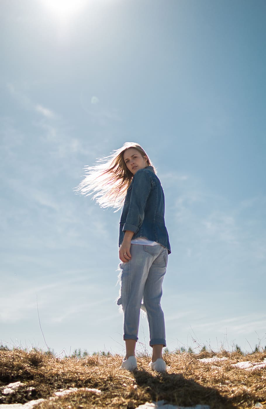 canada, magog, sky, full length, land, nature, hair, standing HD wallpaper