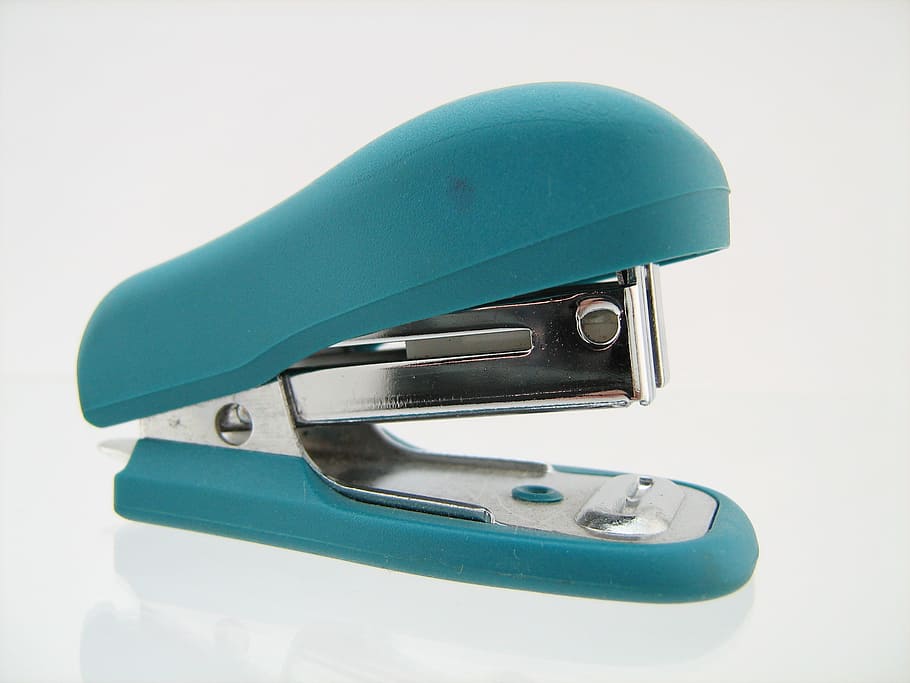stapler, business, plastic, desktop, closeup, isolated, item HD wallpaper