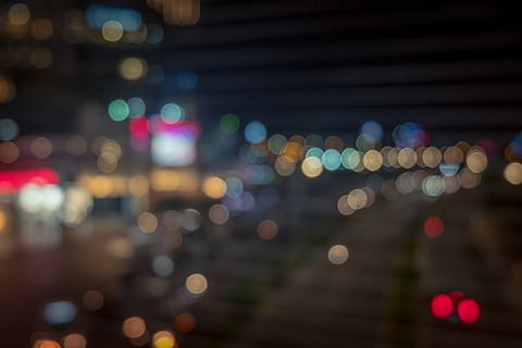 bokeh light, lighting, flare, city life, street, background, city night HD wallpaper