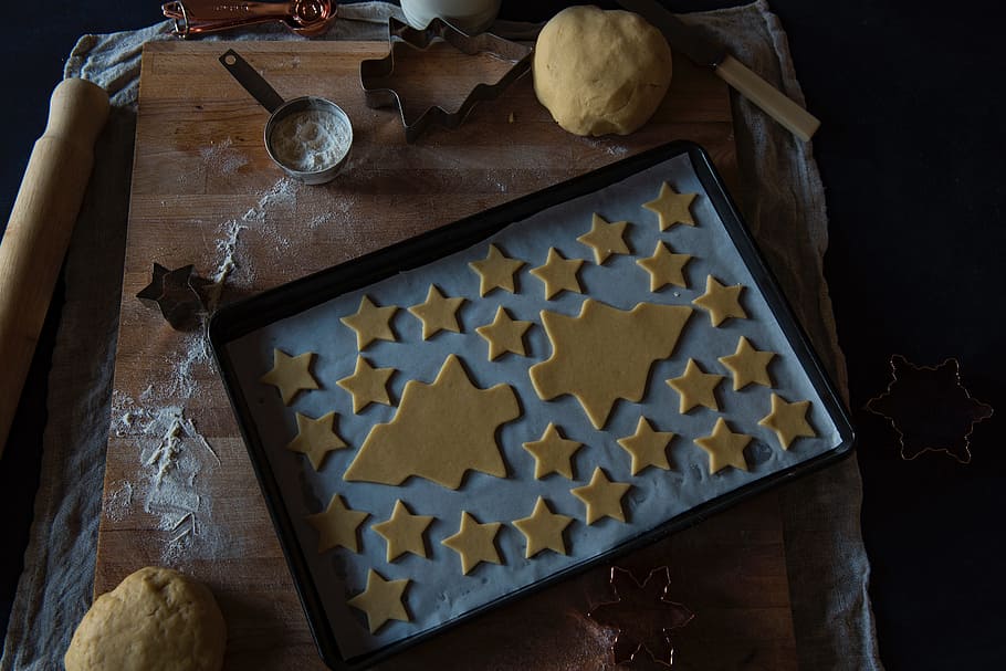 Christmas baking, bake, baked, christmas cookie, christmas cookies HD wallpaper