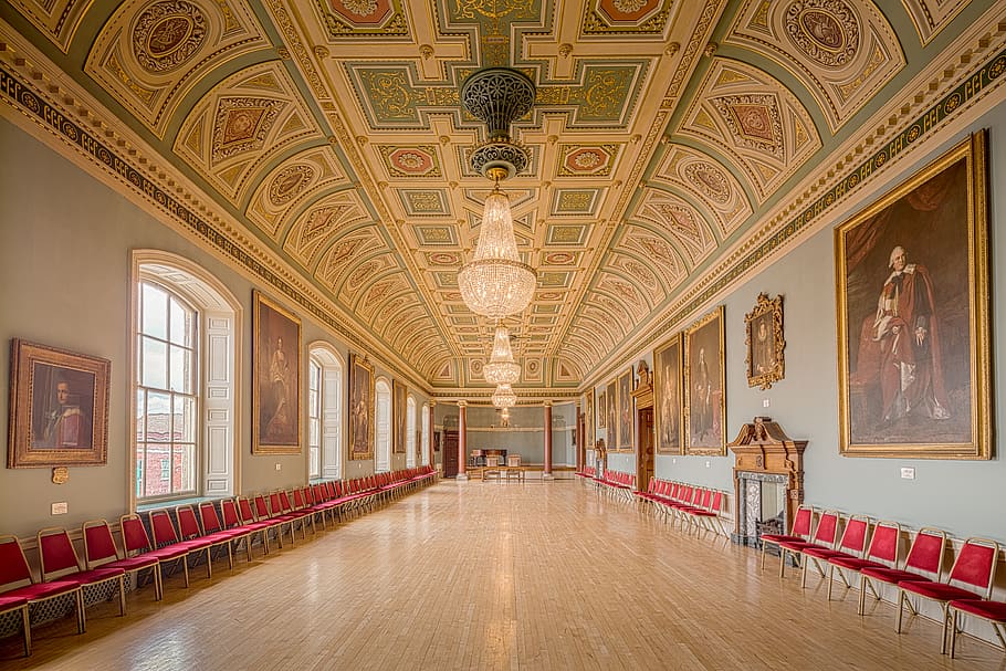 worcester guildhall, room, interior, interiors, inside, architecture, HD wallpaper