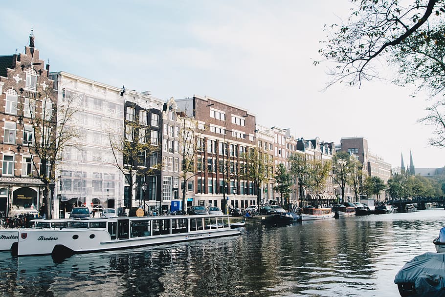 netherlands, amsterdam, building exterior, water, built structure HD wallpaper