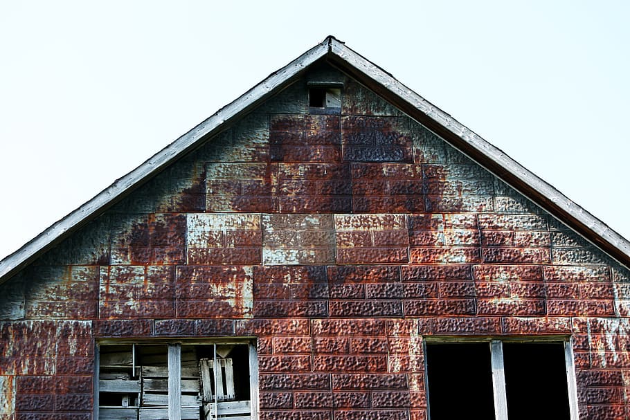 building, old, metal, rust, destructed, built structure, building exterior HD wallpaper