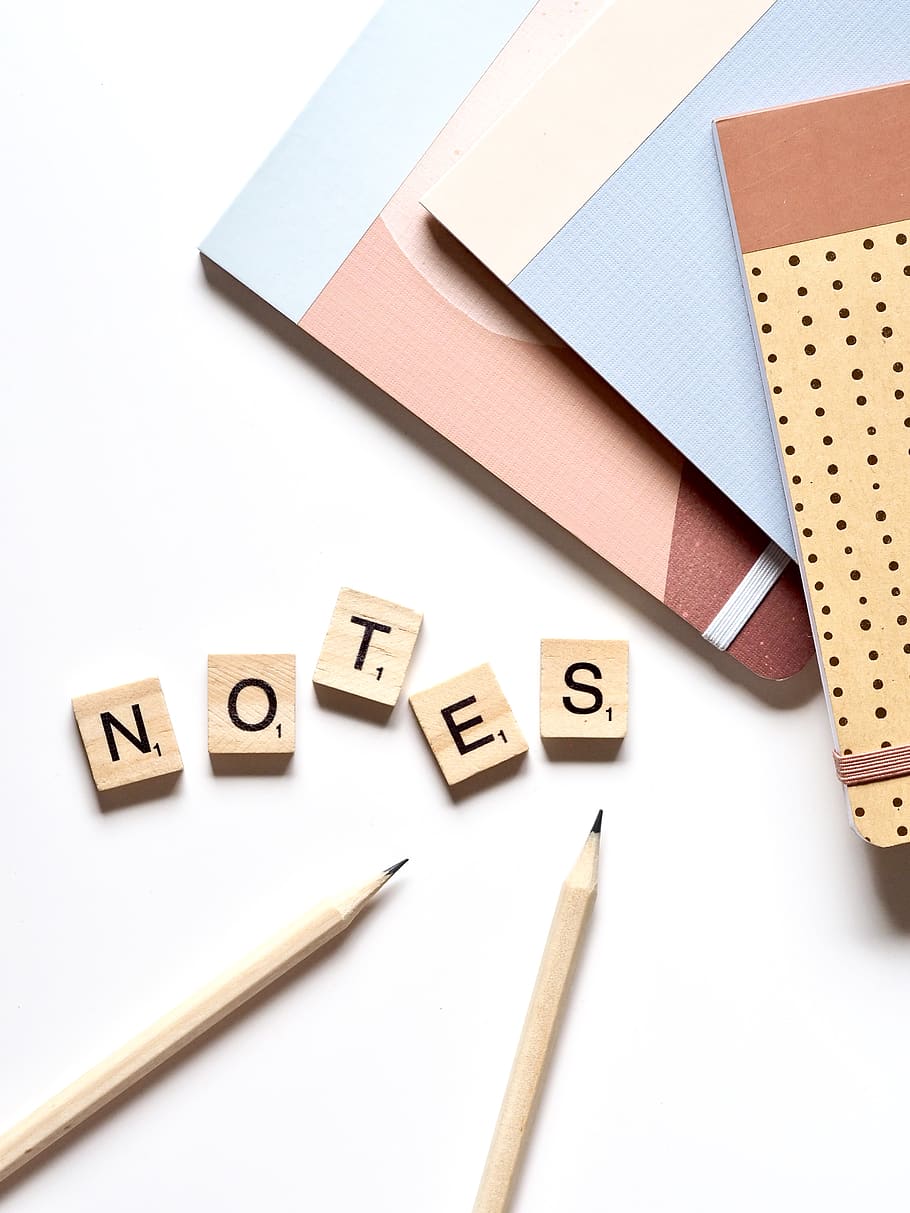 Brown Wooden Notes Word Puzzles, close-up, colors, education HD wallpaper