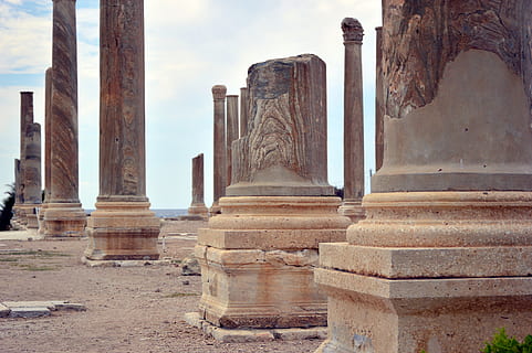ancient, ruins, archaeological site, columnar, architecture HD wallpaper