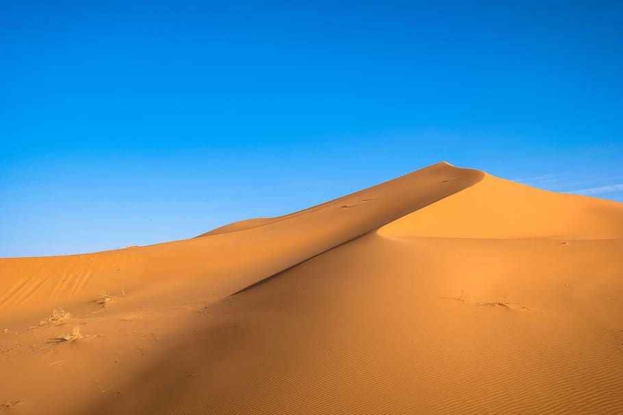 desert under clouds, sand dune, scenics - nature, land, climate HD wallpaper