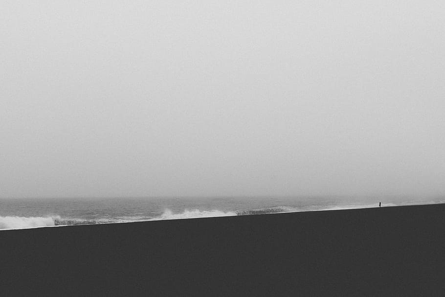 iceland, sea, water, beach, scenics - nature, copy space, beauty in nature HD wallpaper