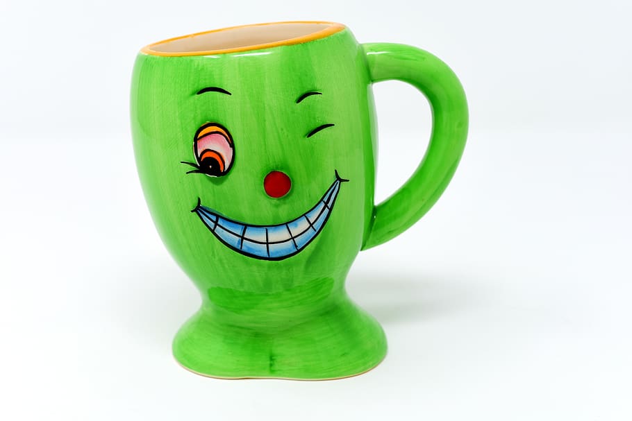 cup, drink, vessel, smiley, funny, cute, coffee, tableware, HD wallpaper