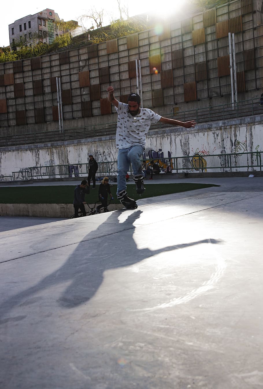 shadow, sunlight, one person, real people, full length, leisure activity HD wallpaper