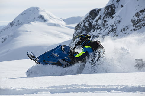 Person Riding on Snowmobile, action, adventure, background, background image HD wallpaper