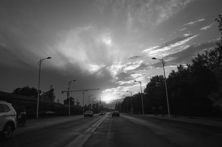 great wall, china, beijing, street, transportation, street light HD wallpaper