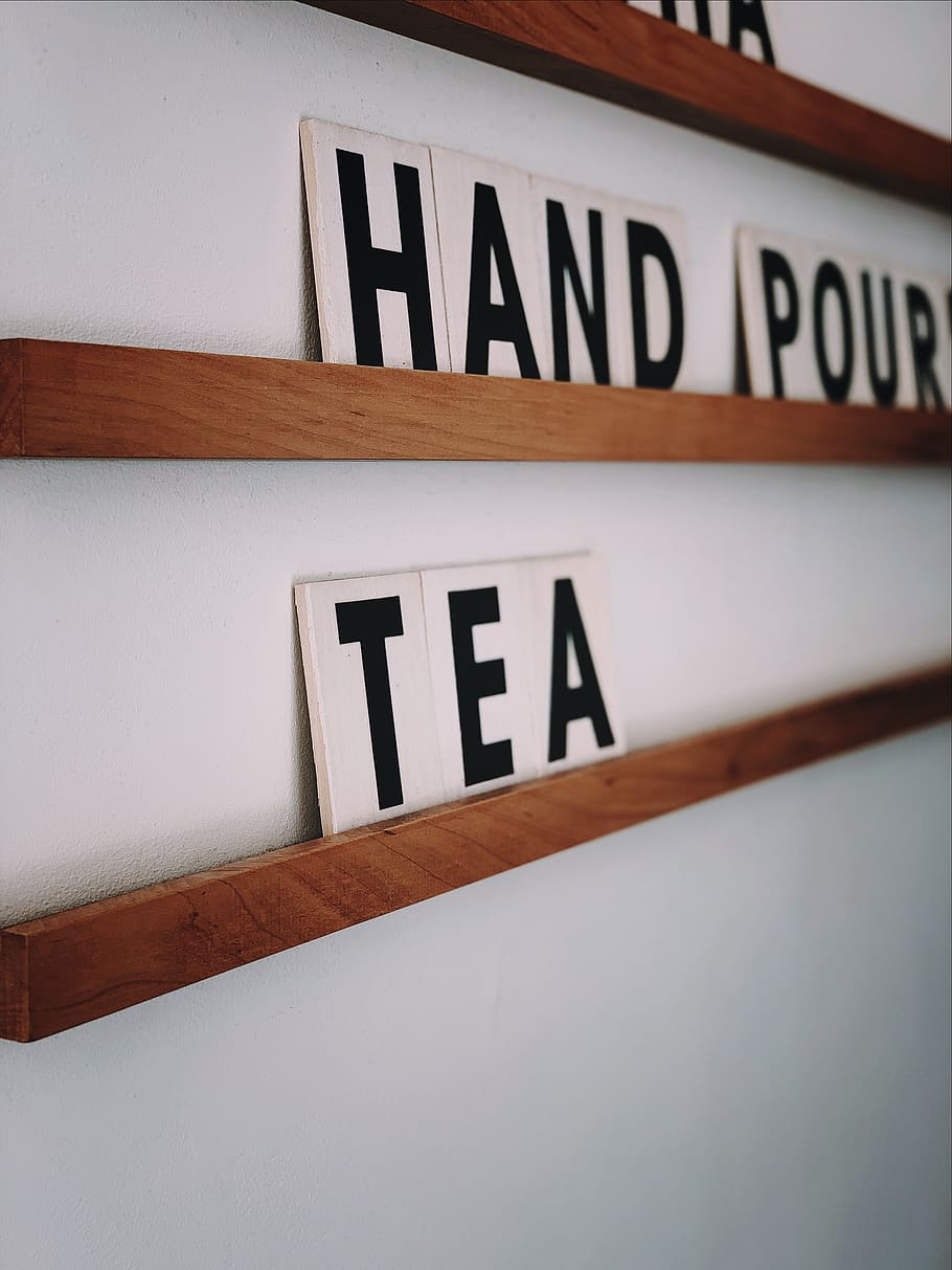 tea sign, word, text, handrail, banister, symbol, postal office, HD wallpaper