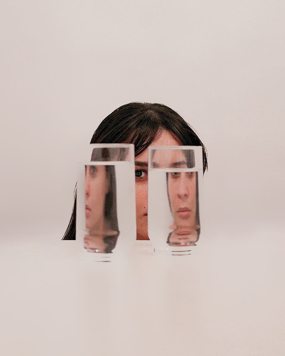 Two Clear Drinking Glasses With Water, beautiful, beverage, conceptual HD wallpaper