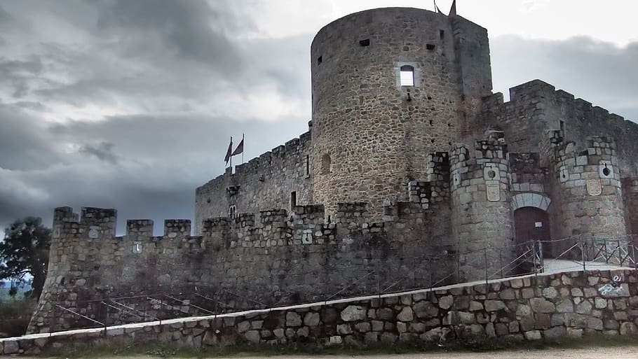 castle, la adrada, architecture, built structure, building exterior HD wallpaper