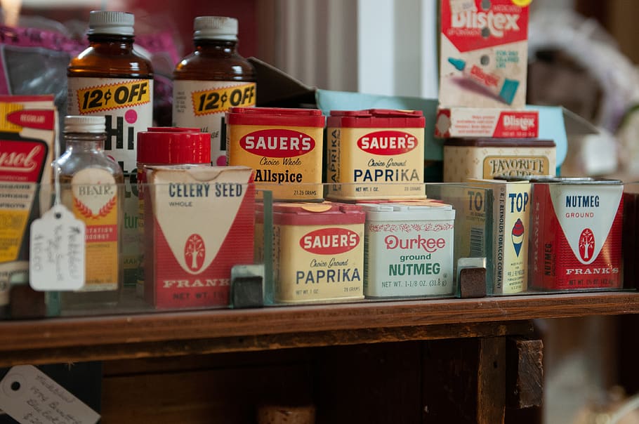 Sauer's products on table, text, variation, no people, choice HD wallpaper