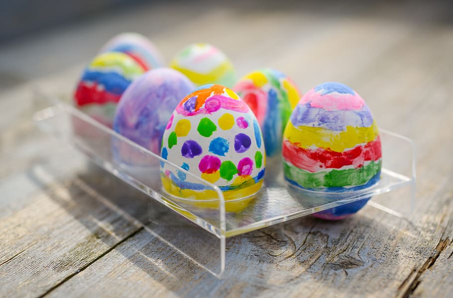 Assorted Easter Eggs, colorful, colourful, fun, multi colored HD wallpaper