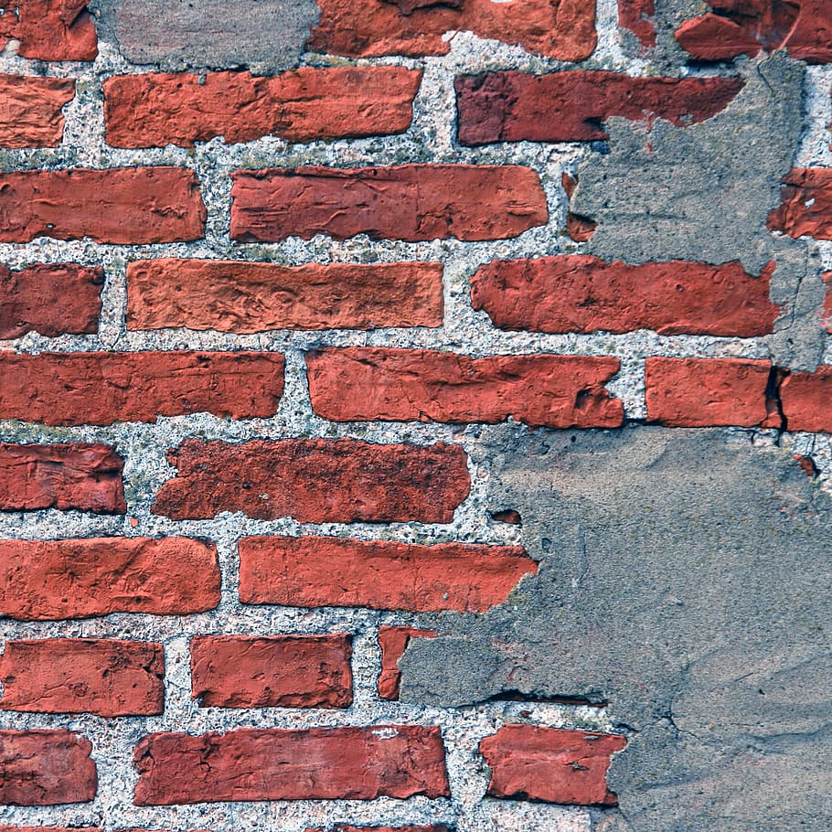 bricks, wall, backgrounds, red, old, white, brickwork, brown HD wallpaper