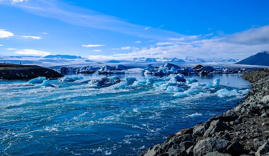 iceland, water, sea, cold temperature, beauty in nature, scenics - nature HD wallpaper