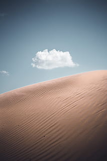 closeup photo of desert, cloud, sand, blue sky, nature, solitude HD wallpaper