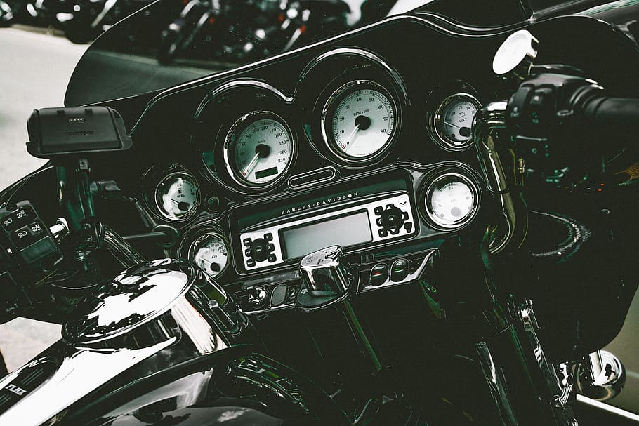 Motorbike Console, controls, machine, modern, motorcycle, technology HD wallpaper