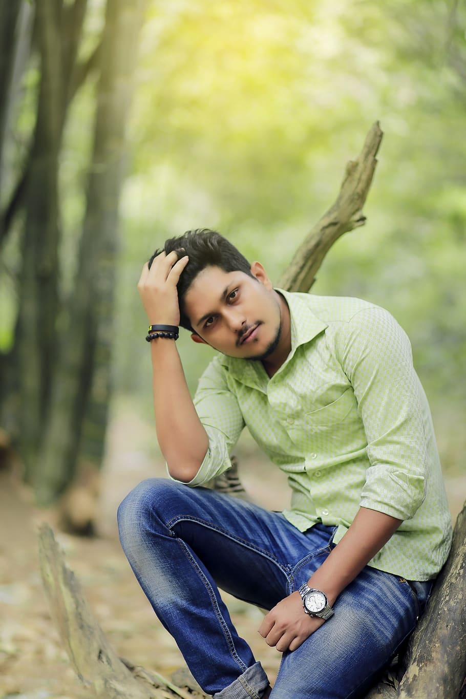 man, model, portrait, boy, fashion, one person, sitting, casual clothing HD wallpaper