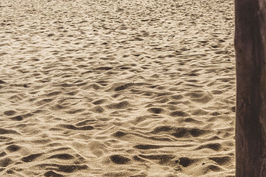 sand, beach, land, water, nature, sea, tranquility, high angle view HD wallpaper