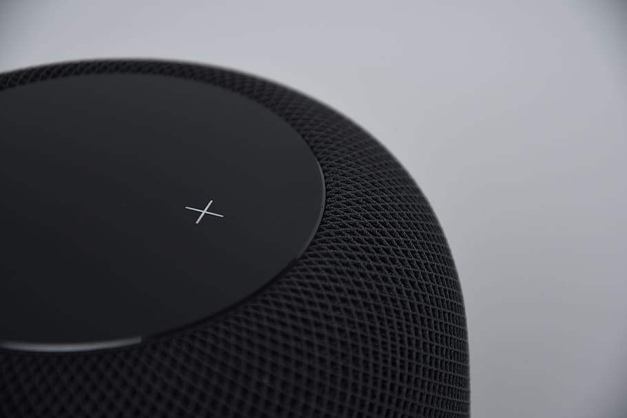 black portable speaker, close-up, studio shot, copy space, single object HD wallpaper