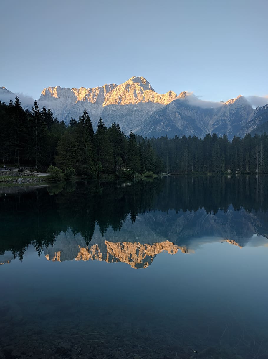 water, reflection, lake, panoramic, mountain, beauty in nature HD wallpaper