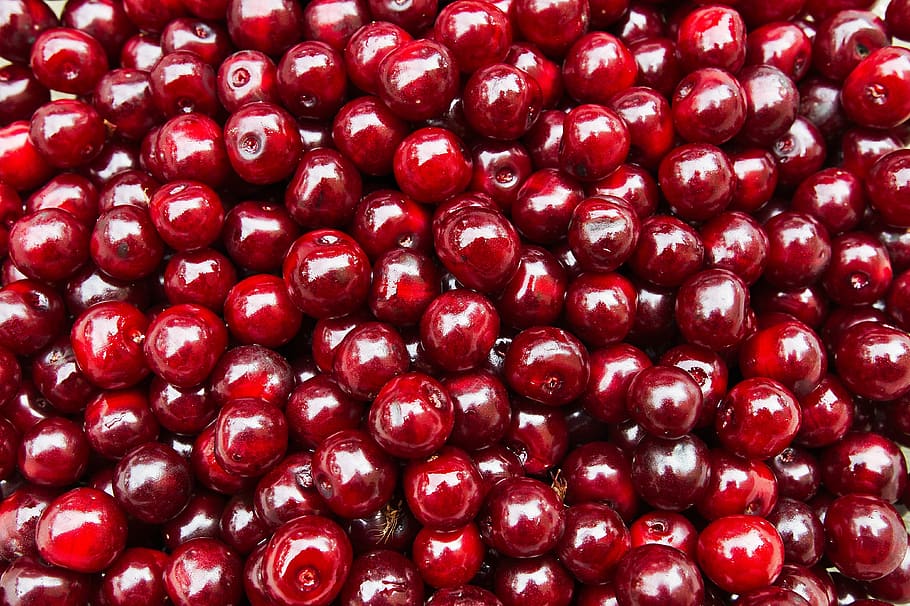 cherries, fruit, jam, cherry, red, healthy eating, full frame HD wallpaper