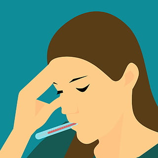 Illustration of person not feeling will., fever, sick, cold, flu HD wallpaper