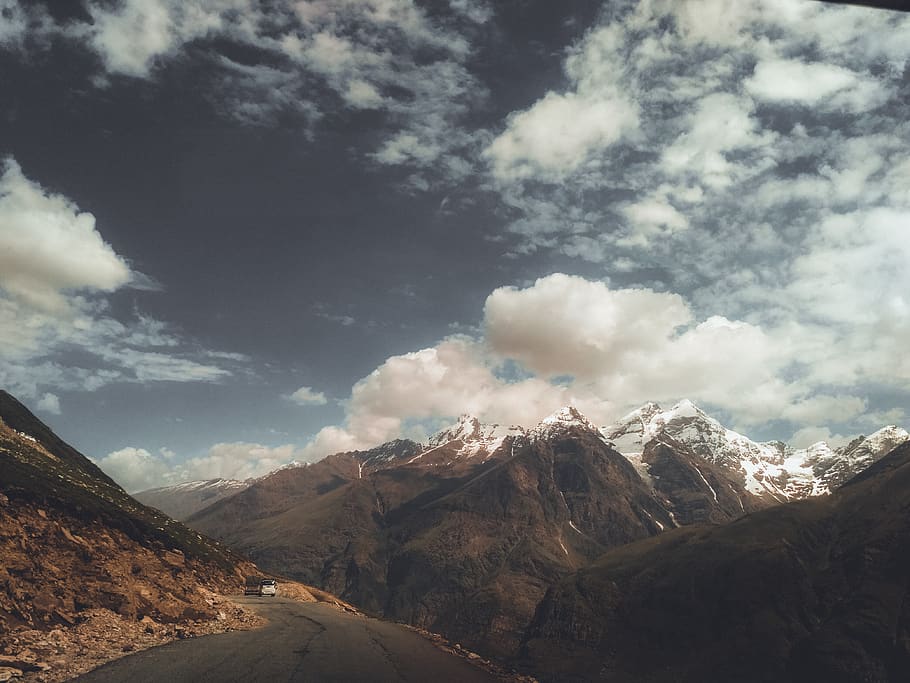 Brown Mountain Under Clouds, daylight, landscape, nature, scenic HD wallpaper