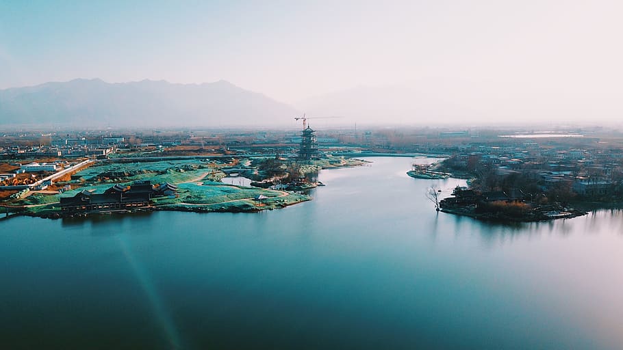 dji, china, water, architecture, building exterior, built structure HD wallpaper