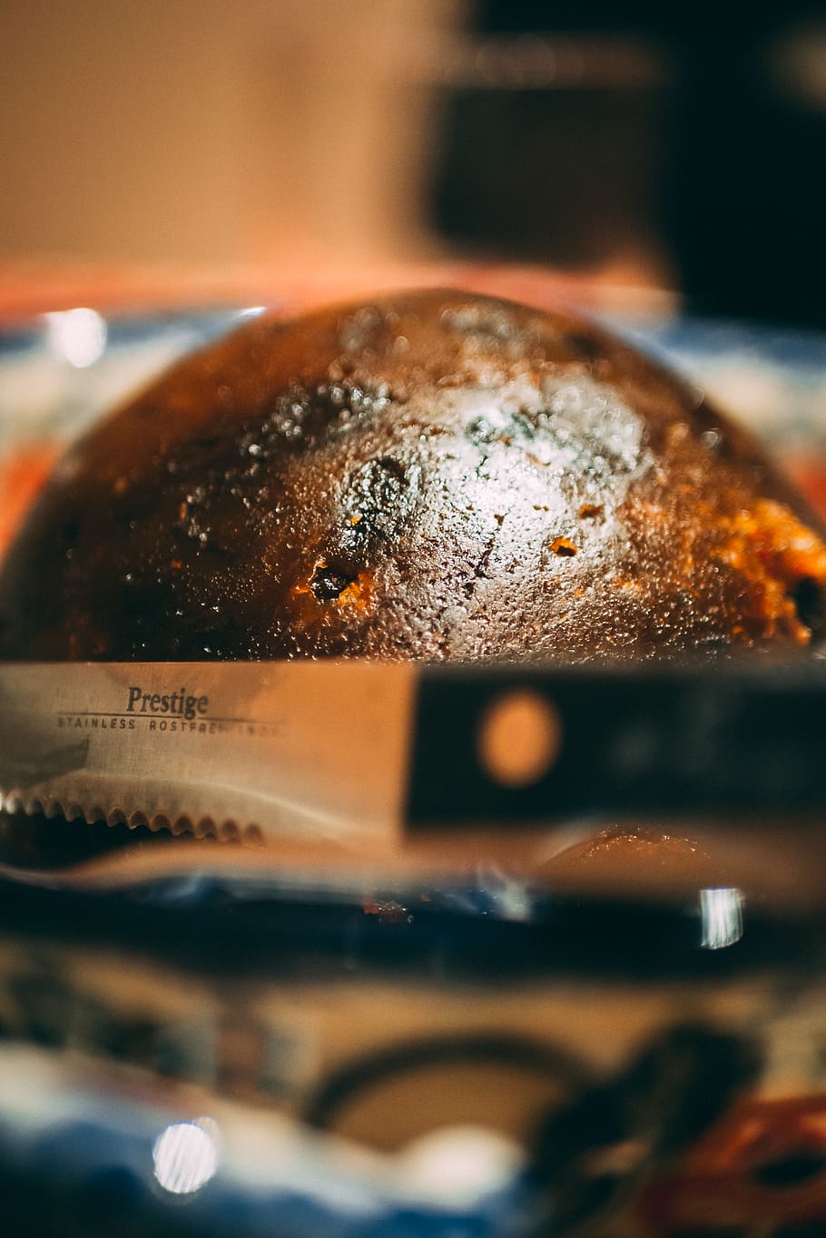 black and red labeled box, food, bread, bun, knife, eating, christmas HD wallpaper