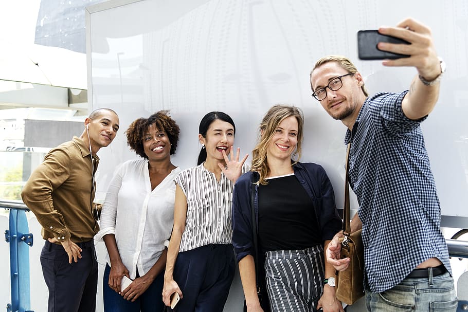 capturing, cellphone, cheerful, communication, community, connecting HD wallpaper