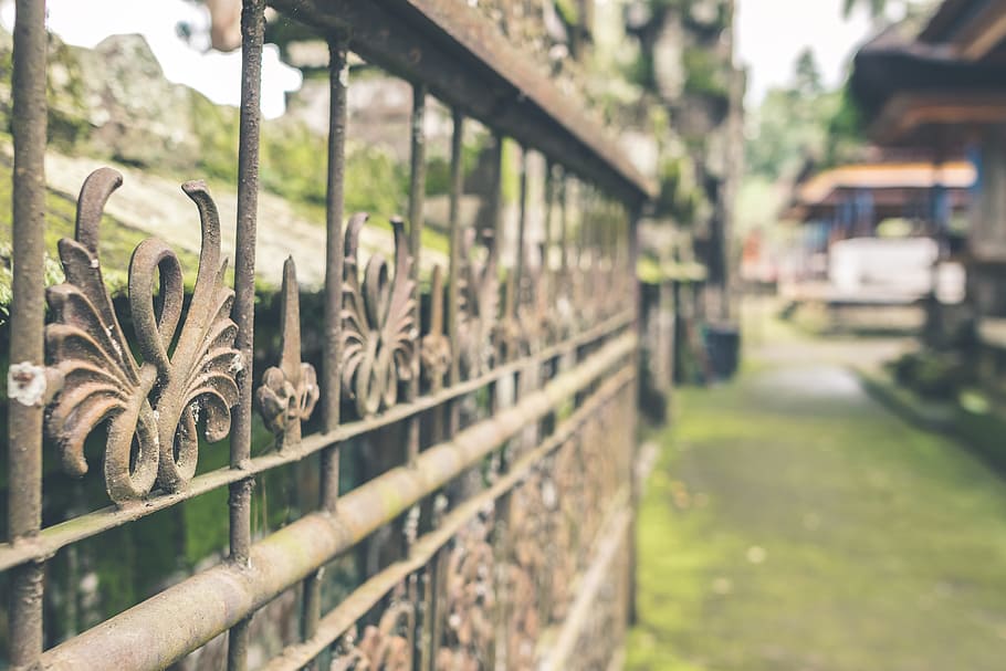 HD wallpaper: Brown Metal Fence, aged, ancient, antique, architecture