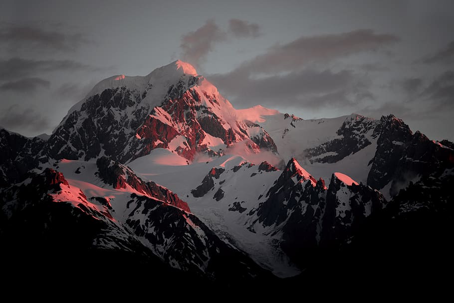 snow mountain range, beauty in nature, scenics - nature, sky HD wallpaper
