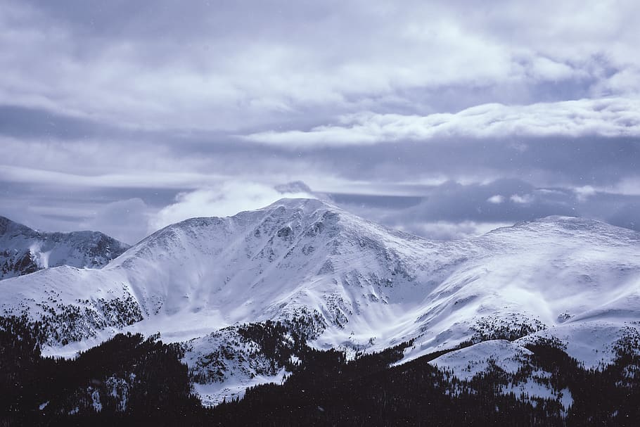 Mountain Covered With Snow, cold, high, landscape, nature, scenic HD wallpaper
