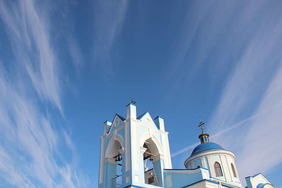 temple, sky, blue, place of worship, religion, belief, spirituality HD wallpaper